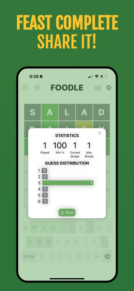 Foodle Words 1.4 Screenshot