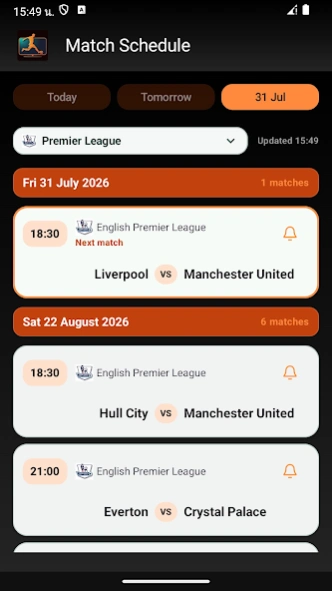Football Today: Scores  Screenshot