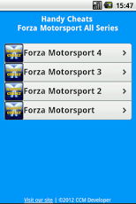 Forza Games All Series Cheats 2.0 Screenshot