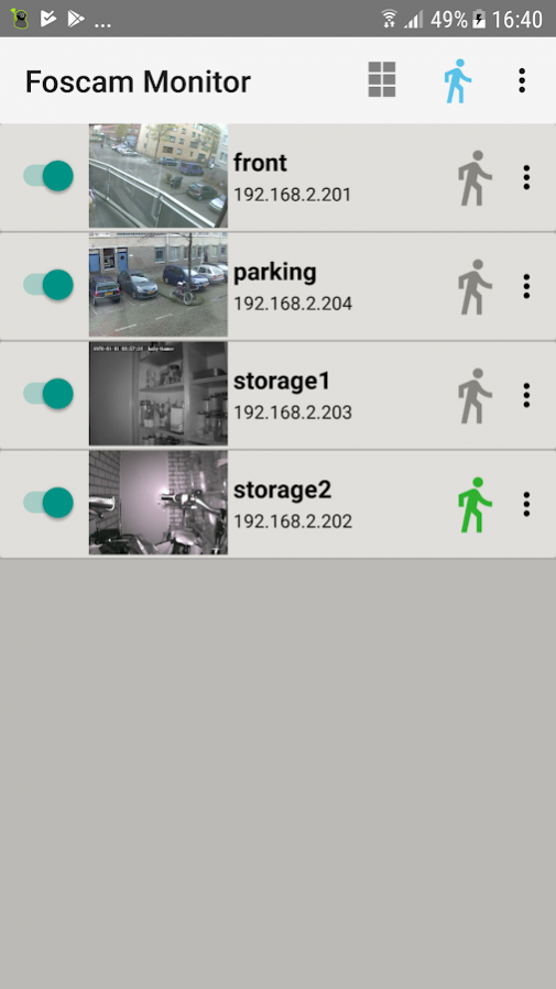 Foscam Monitor (3rd party app) 2.3 Screenshot