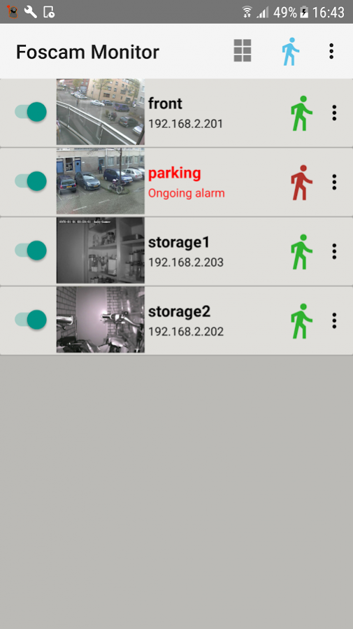 Foscam Monitor (3rd party app) 2.3 Screenshot