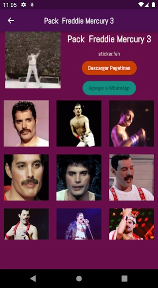 Freddie Mercury Stickers 1.4 Screenshot
