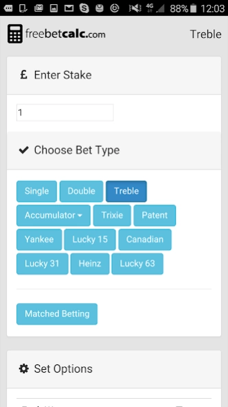 Free Bet Calculator 1.0.0 Screenshot