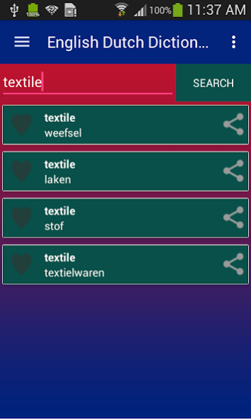 Free English Dutch Dictionary 2.0 Screenshot