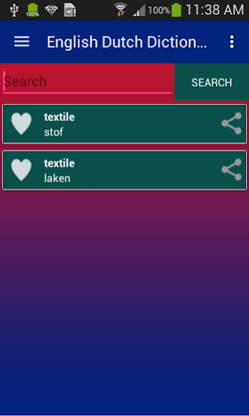 Free English Dutch Dictionary 2.0 Screenshot