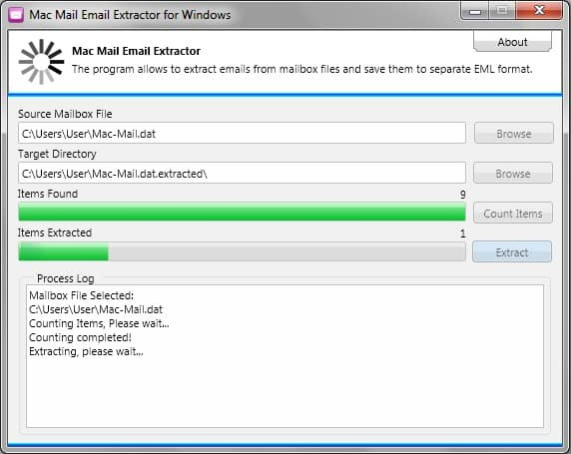 Free Mac Mail Email Extractor 8.9.7.9 Screenshot