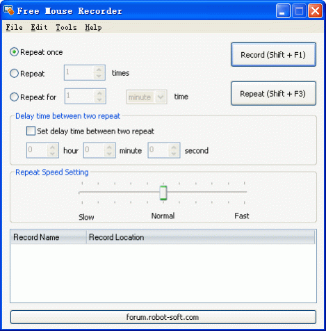 Free Mouse Recorder 2.3.0.2 Screenshot