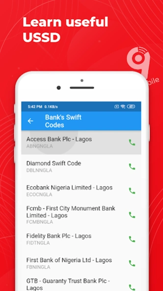 Nigerian Bank & Ussd Codes 4.4.1 Screenshot