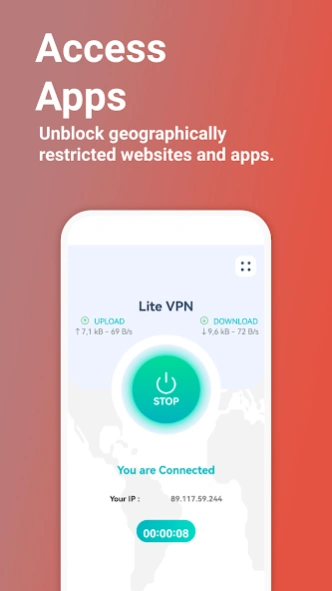 Lite VPN - Secure VPN Proxy 5.5.2 Screenshot