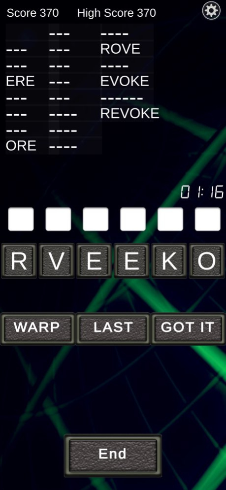 Word Warp - A Word Puzzle Game 4.0 Screenshot