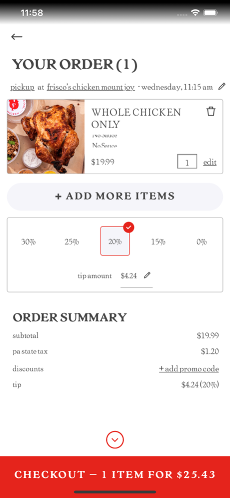Frisco's Chicken 1.0.7 Screenshot