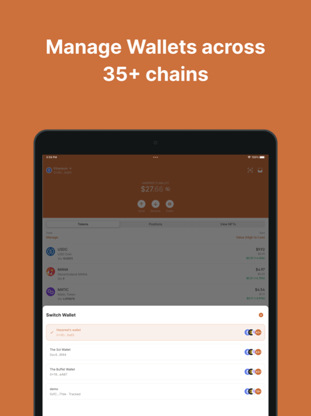 Frontier: Crypto & DeFi Wallet 5.10.3 Screenshot