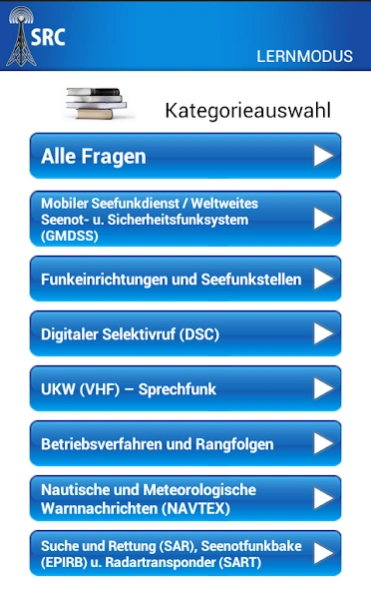 Funkbetriebszeugnis SRC  Screenshot