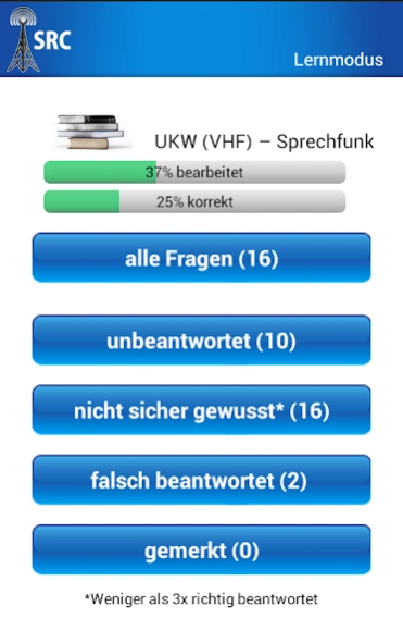 Funkbetriebszeugnis SRC  Screenshot