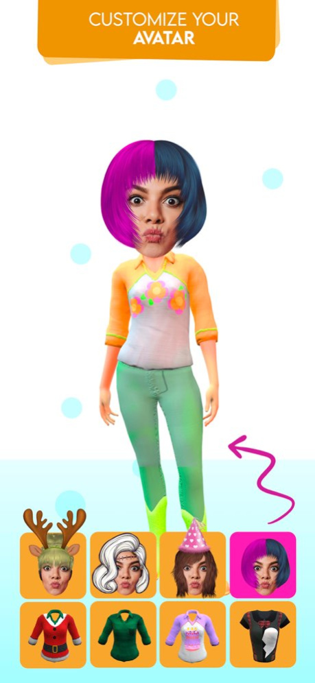 Funny face dance – 3D videos 7.1 Screenshot
