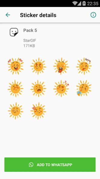 funny Sun Stickers : WASticker 2.0 Screenshot