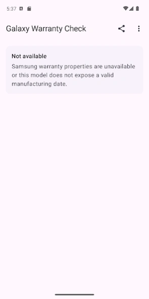 Galaxy Warranty Check 2.0.8 Screenshot