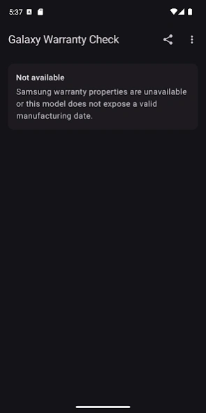 Galaxy Warranty Check 2.0.8 Screenshot