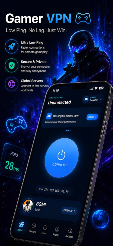 Gamer VPN: Proxy, Game Booster 3.0 Screenshot
