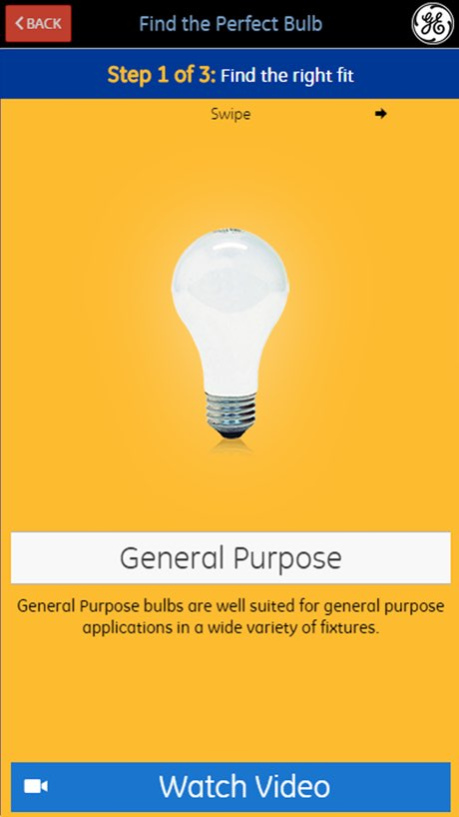 GE Canada Walmart Bulb Finder  Screenshot