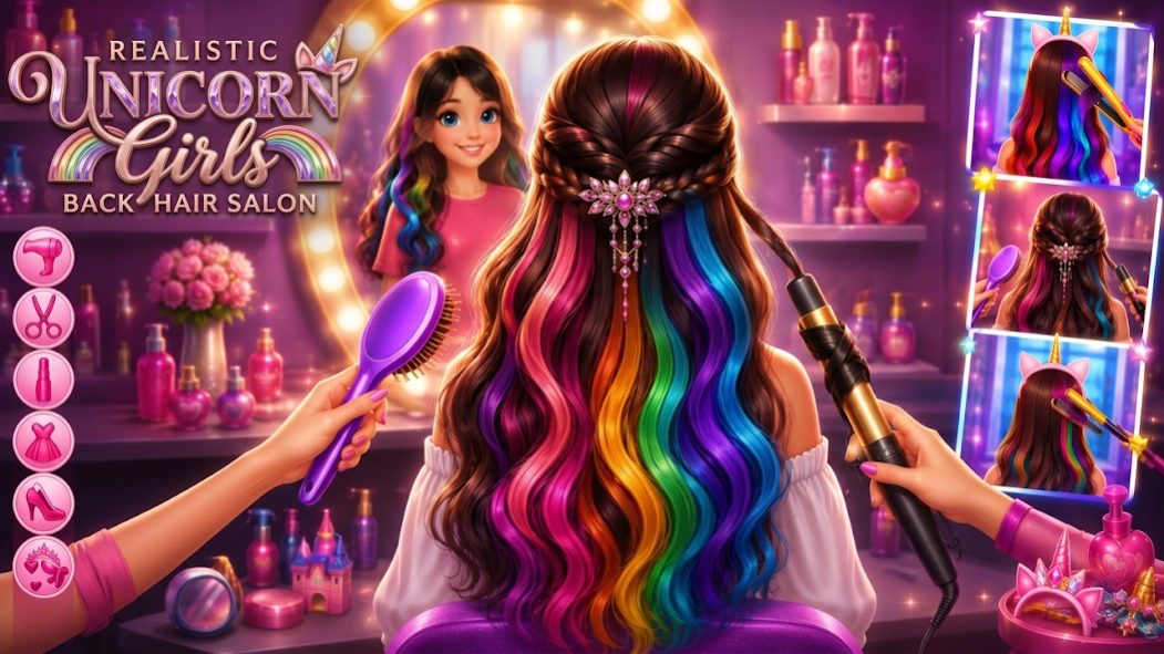Unicorn Girl Hair beauty Salon 1.11 Screenshot