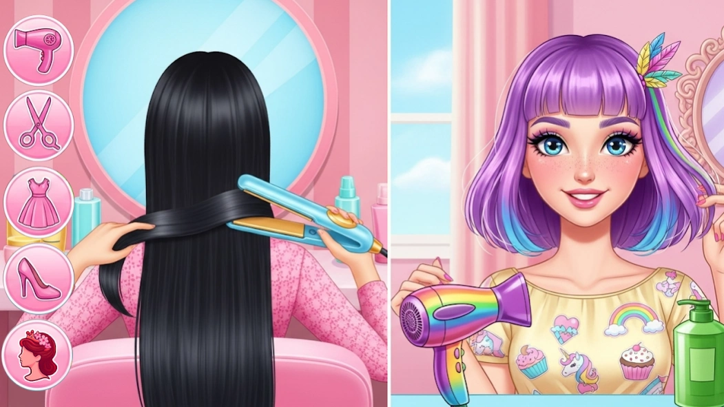 Unicorn Girl Hair beauty Salon 1.11 Screenshot