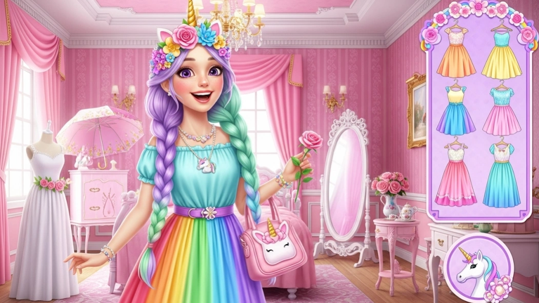 Unicorn Girl Hair beauty Salon 1.11 Screenshot