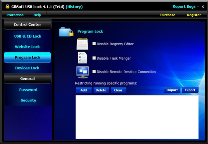 GiliSoft USB Lock 10.6.53 Screenshot