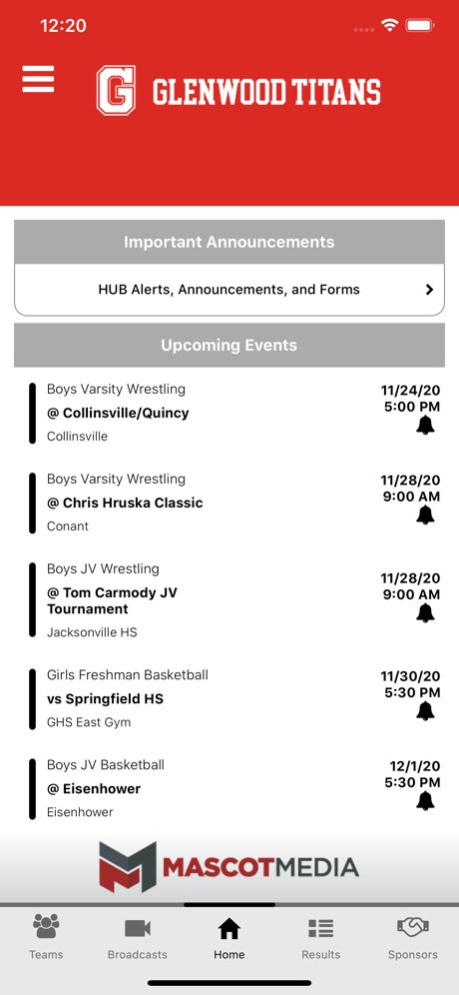 Glenwood Titans Athletics 2.5.0 Screenshot