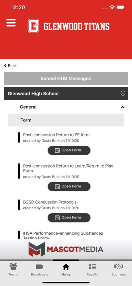 Glenwood Titans Athletics 2.5.0 Screenshot