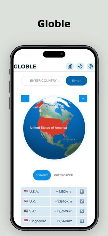 Globle - Guess hidden Country  Screenshot