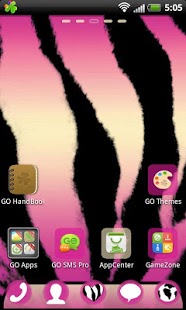 Pink Zebra GO Launcher Theme 3.0 Screenshot