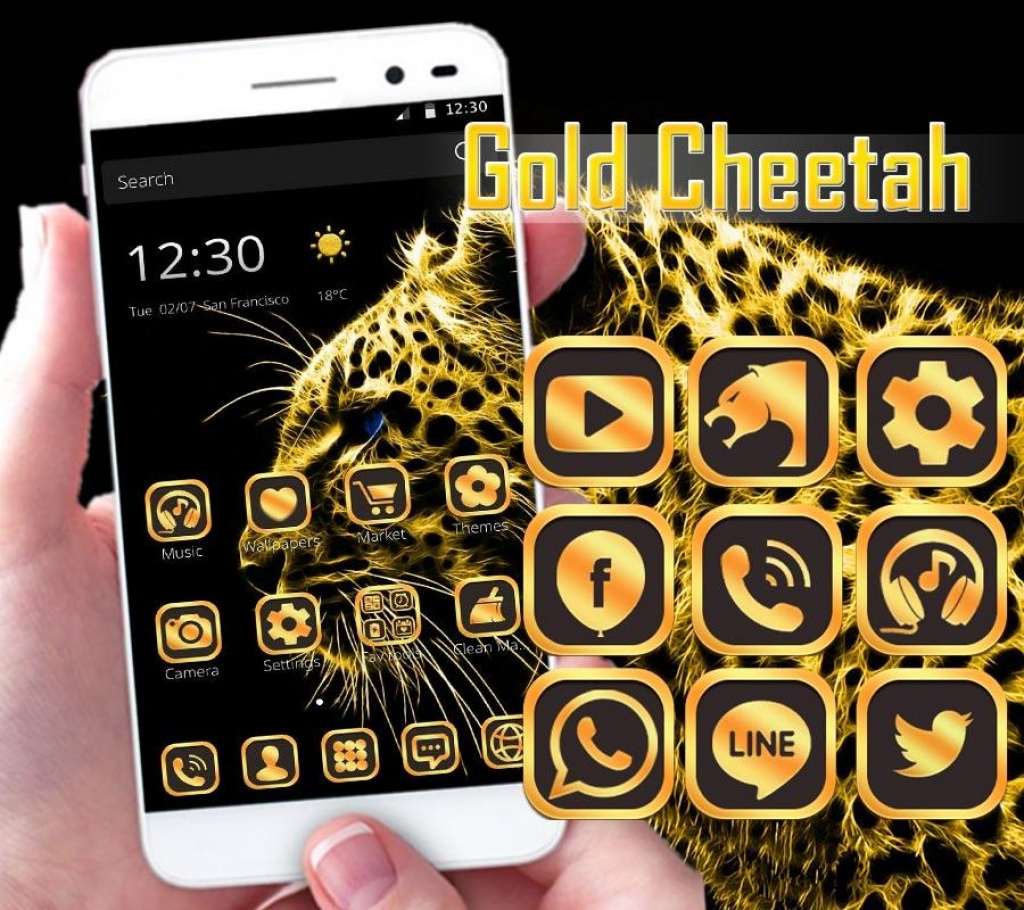 Gold cheetah Theme leopard 1.1.1 Screenshot