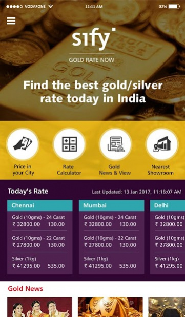 Sify Live Gold Silver Rate India 2.3 Screenshot
