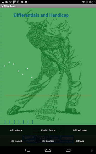 Golf Handicap Calculator 3.03 Screenshot