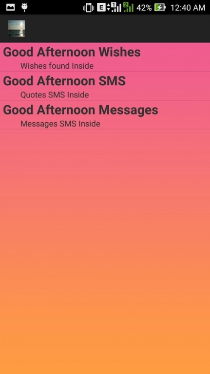 Good Afternoon Wishes SMS 1.0 Screenshot