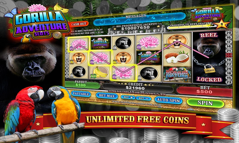 Gorilla Adventure Slots 20.0 Screenshot