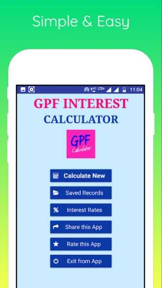 GPF Interest Calculator  Screenshot