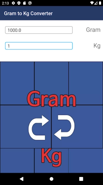 Gram to Kg Converter 3.0 Screenshot