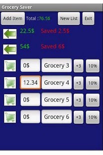 Grocery Saver 1.0 Screenshot