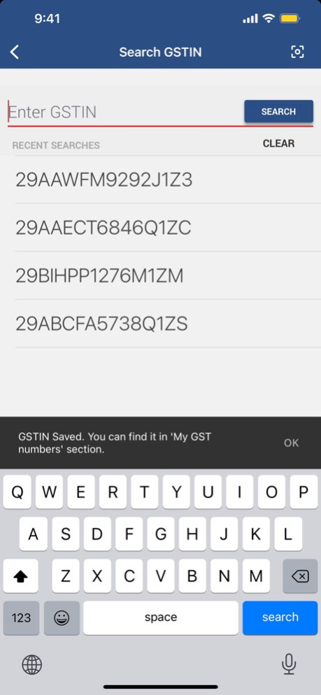 GST App - Search Verify & Save 1.4 Screenshot