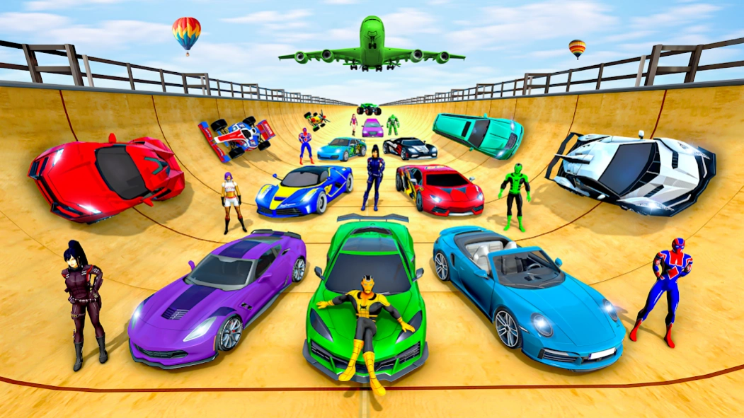 Superhero Car Stunt- Car Games 5.9 Screenshot