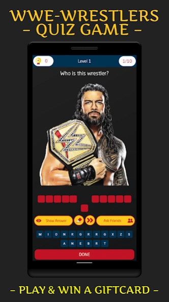 Guess The Wrestlers Quiz 1.9 Screenshot