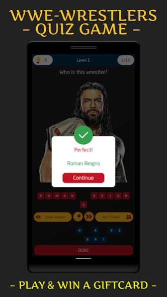 Guess The Wrestlers Quiz 1.9 Screenshot