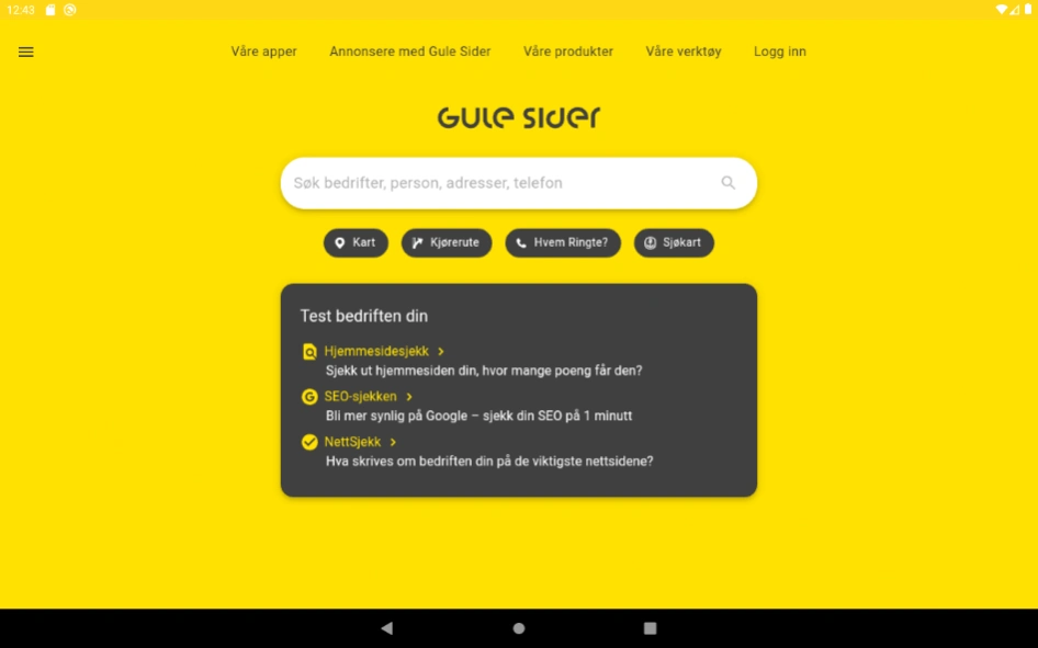 Gule Sider - Søk, oppdag, del 9.0.7 Screenshot