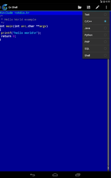 Gv Shell  Screenshot