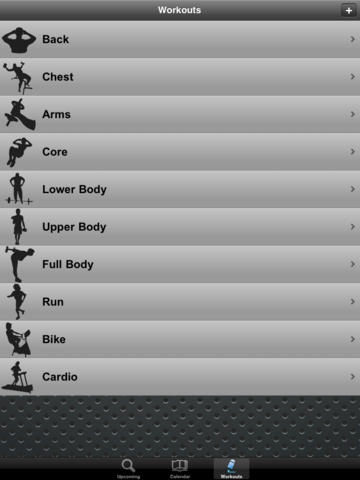 Gym Log PRO! for iPad (Fitness & Workout Tracker) w/ Reminders 1.1 Screenshot