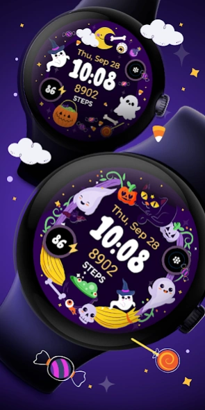 Halloween Cute Frame - Wear OS  Screenshot