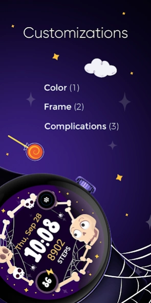 Halloween Cute Frame - Wear OS  Screenshot