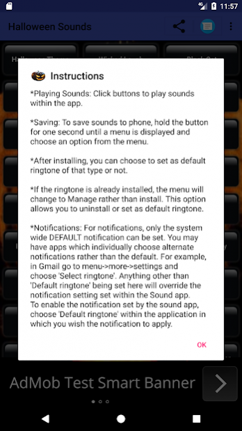 Halloween Ringtone SMS Sounds 2.0.0 Screenshot